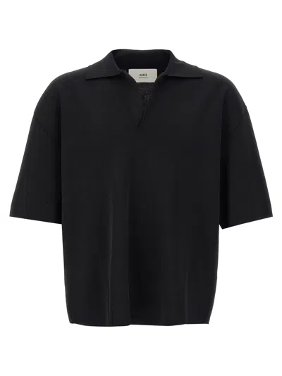 AMI ALEXANDRE MATTIUSSI AMI PARIS WOMEN V-NECK POLO SHIRT