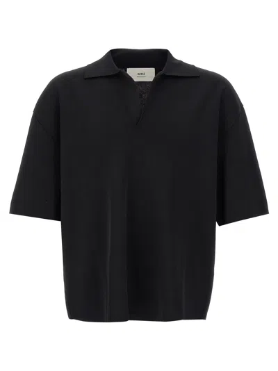 AMI ALEXANDRE MATTIUSSI AMI PARIS WOMEN V-NECK POLO SHIRT