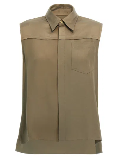 Ami Alexandre Mattiussi Ami Paris Women's Viscose Shirt In Gray