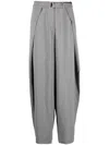 Ami Alexandre Mattiussi Ami Paris Women Wide Wool Trousers In Gray