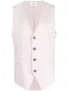 Ami Alexandre Mattiussi Ami Paris V-neck Sleeveless Buttoned Waistcoat In Pink