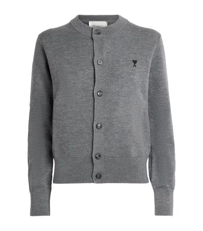 Ami Alexandre Mattiussi Ami Paris Wool Ami De Coeur Cardigan