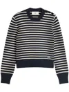 Ami Alexandre Mattiussi Ami Paris Wool And Cotton Blend Sailor Sweater In Black