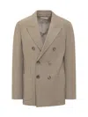 Ami Alexandre Mattiussi Ami Paris Wool And Viscose Blazer In Beige