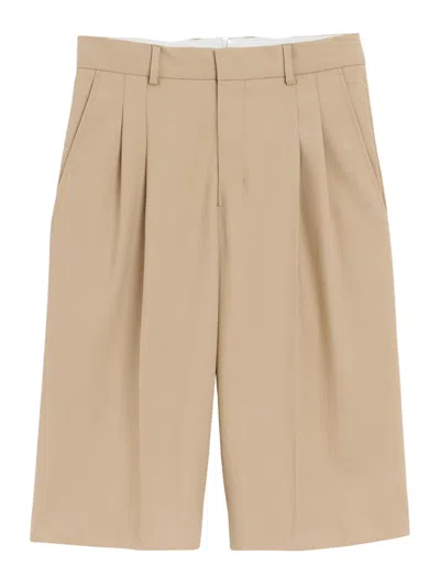 Ami Alexandre Mattiussi Ami Paris Wool Bermuda Shorts In Brown