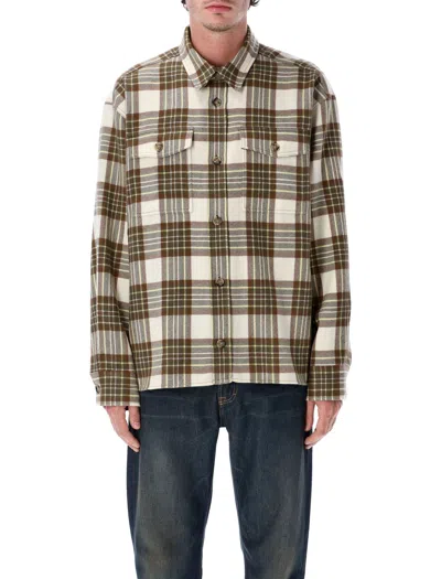 AMI ALEXANDRE MATTIUSSI AMI PARIS WOOL CHECKED OVERSHIRT