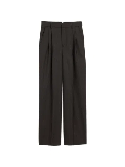 Ami Alexandre Mattiussi Ami Paris Wool High-waisted Trousers In Grey