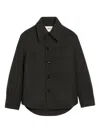 Ami Alexandre Mattiussi Wool Jacket With Long Sleeves And Buttoned Cuffs In Black
