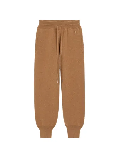 Ami Alexandre Mattiussi Ami Paris Wool Jogging Trousers In Animal Print