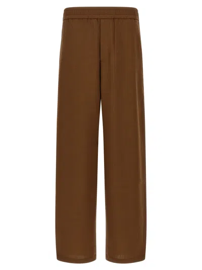 Ami Alexandre Mattiussi Ami Paris Wool Pants In Brown