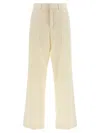 Ami Alexandre Mattiussi Tailored Trousers With Pleats And Pockets In White