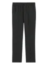 Ami Alexandre Mattiussi Black Wool Elasticated Waist Trousers Grey In Black