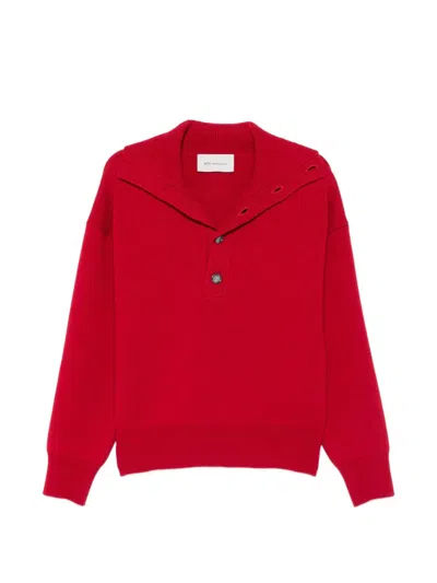 Ami Alexandre Mattiussi Ami Paris Wool Turtle-neck Sweater In Red