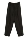 Ami Alexandre Mattiussi Wide-leg Trousers Featuring Elastic Waistband In Black