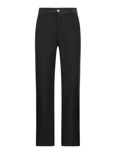 Ami Alexandre Mattiussi Ami Paris Worker Trousers In Black