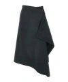 Ami Alexandre Mattiussi Ami Paris Wrapped Midi Skirt In Black