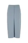 Ami Alexandre Mattiussi Ami Structured Panel Skirt With Cupro-blend Lining In Gray