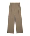 Ami Alexandre Mattiussi Ami Pleat Detailed Straight-leg Trousers In Brown
