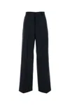 Ami Alexandre Mattiussi Wide Legged Pinstripe Trousers With In Black