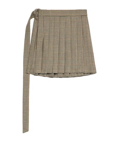 AMI ALEXANDRE MATTIUSSI AMI PLEATED MINI SKIRT
