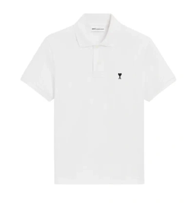Ami Alexandre Mattiussi Ami Paris Ami De Coeur Polo Shirt In Animal Print