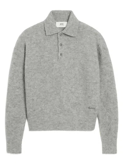Ami Alexandre Mattiussi Ami Polo In Gray