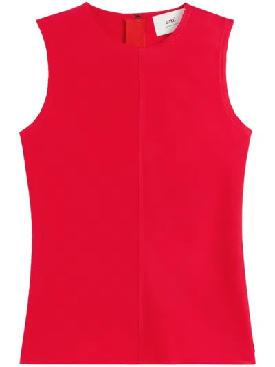 Ami Alexandre Mattiussi Ami Poppy Tank Top With Rounded Neckline