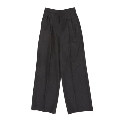 Ami Alexandre Mattiussi Ami Pressed Crease Pleated Trousers In Grey