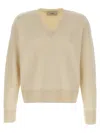 Ami Alexandre Mattiussi Puff Logo Patch Sweater Sweaters And Cardigans Beige In Neutral