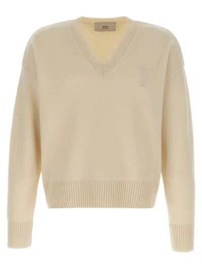 AMI ALEXANDRE MATTIUSSI AMI PUFF LOGO PATCH SWEATER