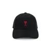 Ami Alexandre Mattiussi Ami Red Adc Embroidery Hat Men In Black