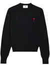 Ami Alexandre Mattiussi Ami Paris Ami De Coeur Black Crew-neck Sweatshirt Women In Black