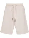 Ami Alexandre Mattiussi Ami De Coeur-motif Shorts In Neutral