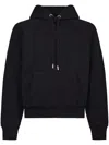 Ami Alexandre Mattiussi Ami Relaxed Fit Black Hoodie With Textured Finish In Black