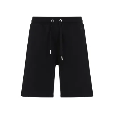 Ami Alexandre Mattiussi Ami Relaxed-fit Black Shorts With Elastic Waistband