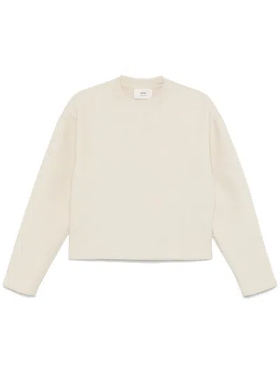 AMI ALEXANDRE MATTIUSSI AMI RELAXED FIT BROWN SWEATSHIRT