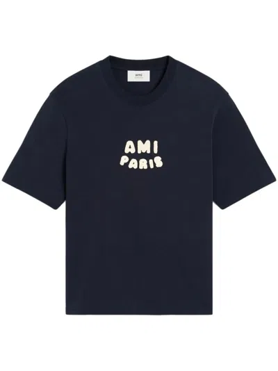 Ami Alexandre Mattiussi Ami Relaxed Fit Graphic Short Sleeve T-shirt In Blue