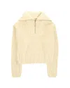 Ami Alexandre Mattiussi Ribbed Knit Sweater With Stand Collar