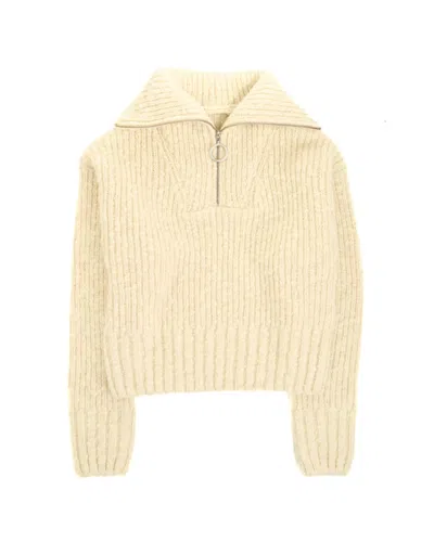 AMI ALEXANDRE MATTIUSSI AMI RIBBED KNIT SWEATER WITH STAND COLLAR