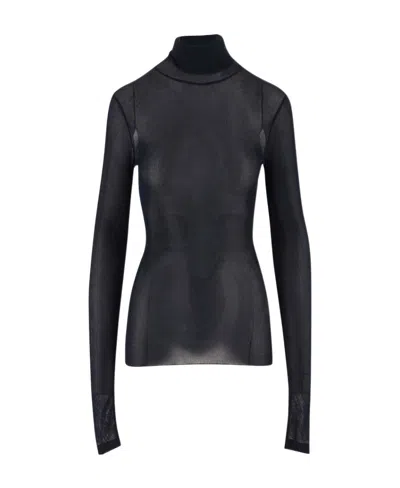Ami Alexandre Mattiussi Ami Ribbed Turtleneck Knitted Jumper In Blue