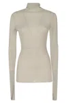 Ami Alexandre Mattiussi Ami Ribbed Turtleneck Knitted Jumper In Neutrals