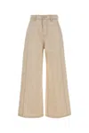Ami Alexandre Mattiussi Ami Sand Denim Wide-leg Jeans In Neutral