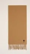 Ami Alexandre Mattiussi Rich Brown Wool Scarf With Soft Texture In Brown