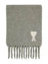 Ami Alexandre Mattiussi Ami Scarfs Grey In Brown