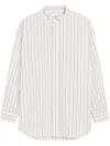 Ami Alexandre Mattiussi Ami Paris Shirt In Off-white/blue Note/navy