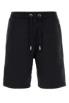 Ami Alexandre Mattiussi Ami Unisex Black Stretch Cotton Bermuda Shorts In Black