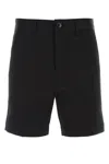 Ami Alexandre Mattiussi Ami Paris Ami De Coeur Cotton Chino Shorts In Black