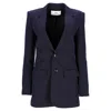 Ami Alexandre Mattiussi Ami Single-breasted Blazer In Navy Blue Wool In Blue