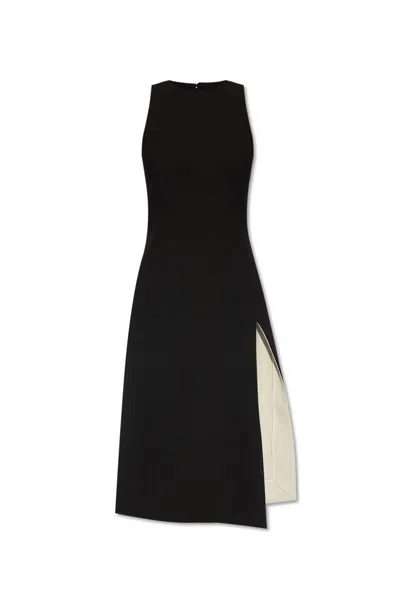 Ami Alexandre Mattiussi Ami Sleeveless Midi Dress In Black