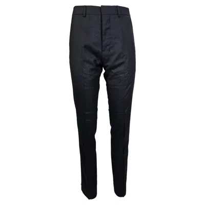 Ami Alexandre Mattiussi Ami Slim-fit Trousers In Navy Blue Wool